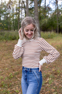 Too Chic Cinnamon Stripe Bodysuit - *1 LEFT*