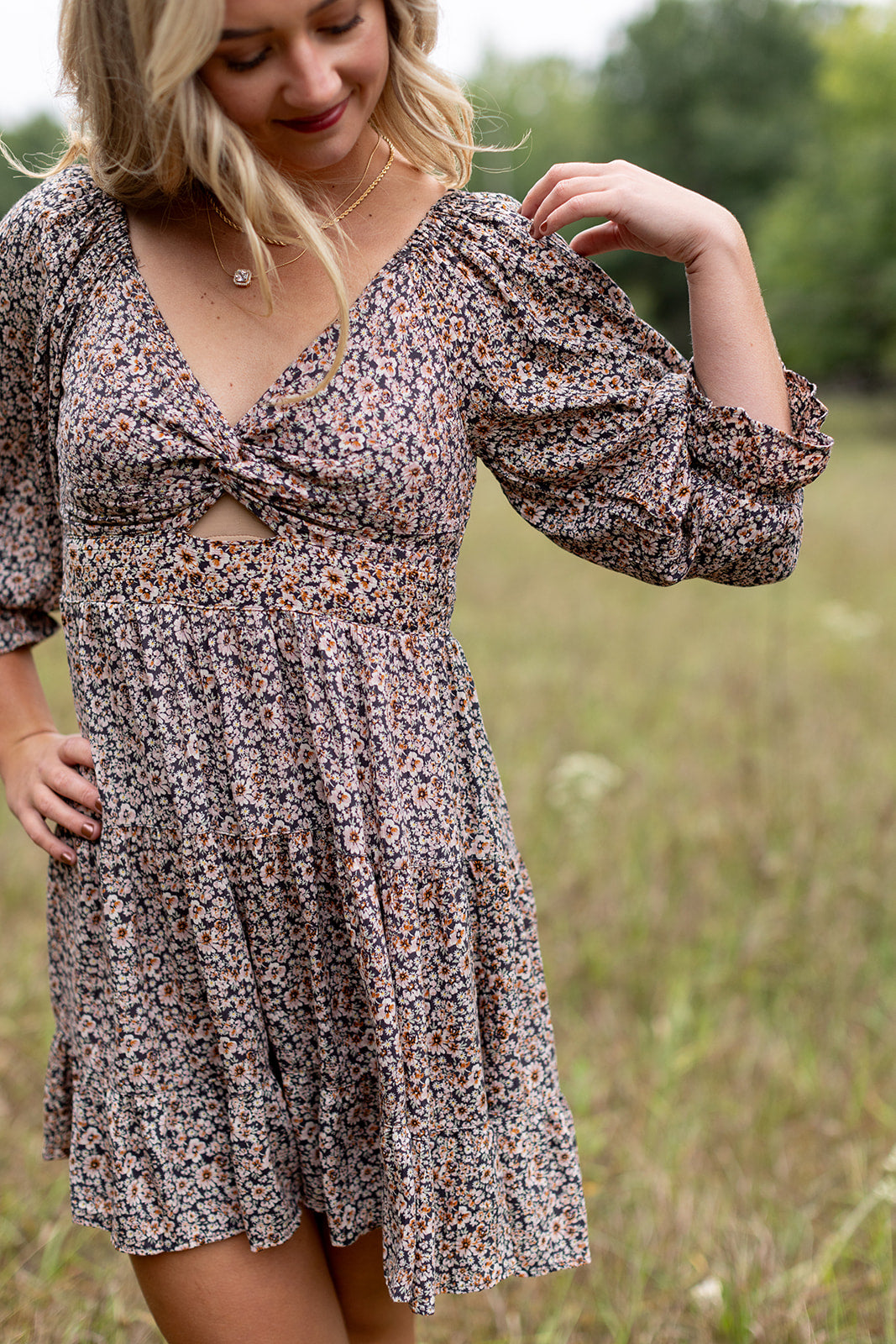 Romance Everywhere Keyhole Dress - *1 LEFT*