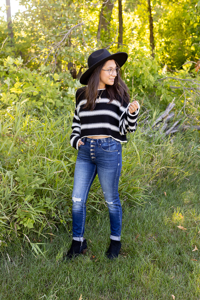 Let Them Talk Stripe Sweater - *SOLD OUT*