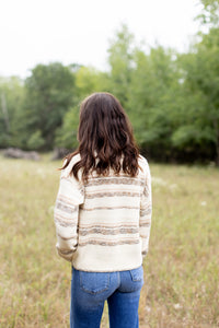 Hidden Paths Stripe Sweater Cardigan - *1 LEFT*