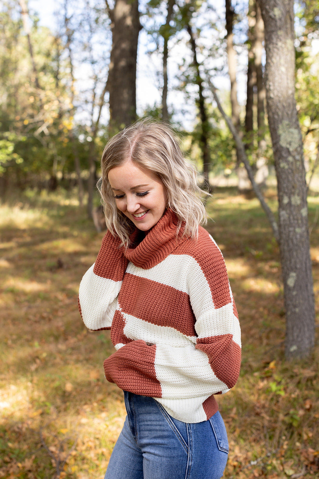 Check Me Out Color Block Sweater