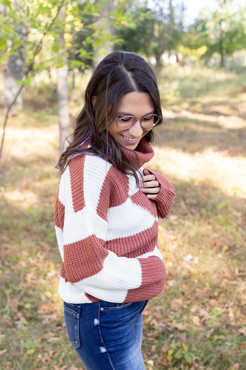 Check Me Out Color Block Sweater