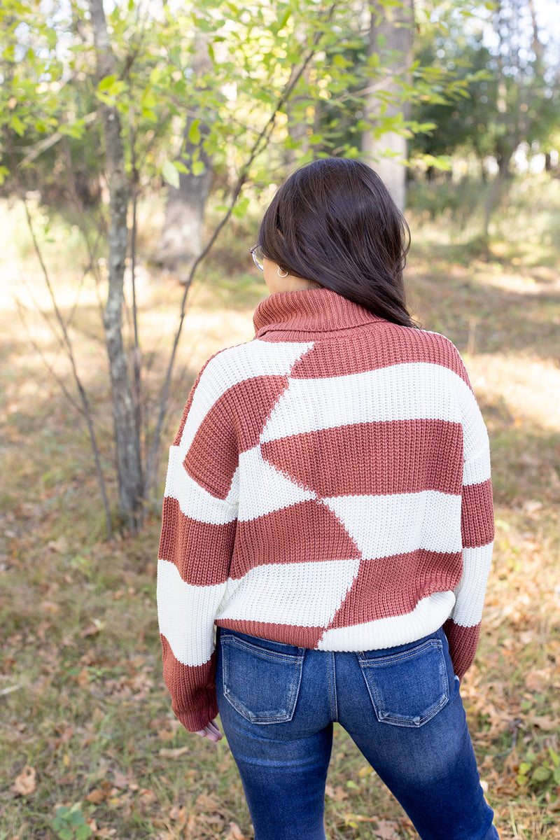 Check Me Out Color Block Sweater