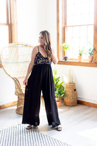 Living The Dream Embroidered Jumpsuit - *1 LEFT*