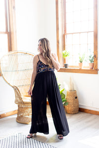 Living The Dream Embroidered Jumpsuit - *1 LEFT*