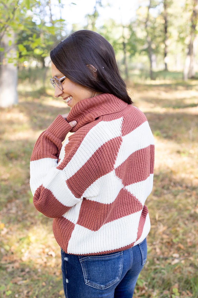 Check Me Out Color Block Sweater