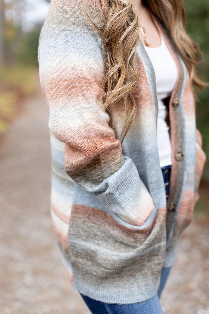 First In Line Ombre Sweater Cardigan