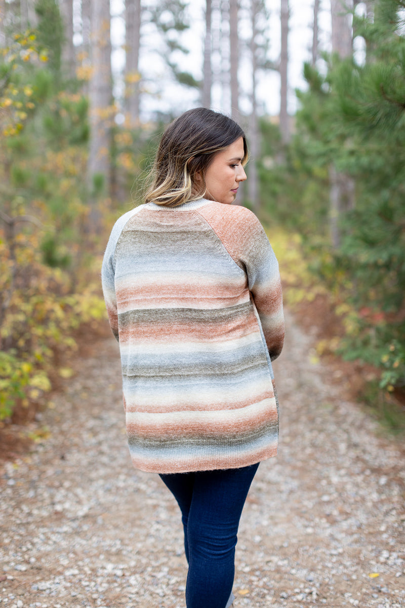 First In Line Ombre Sweater Cardigan