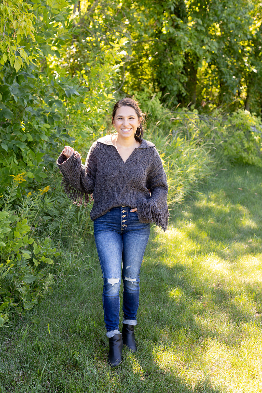 Boho Love Fringe Sweater -*1 LEFT*