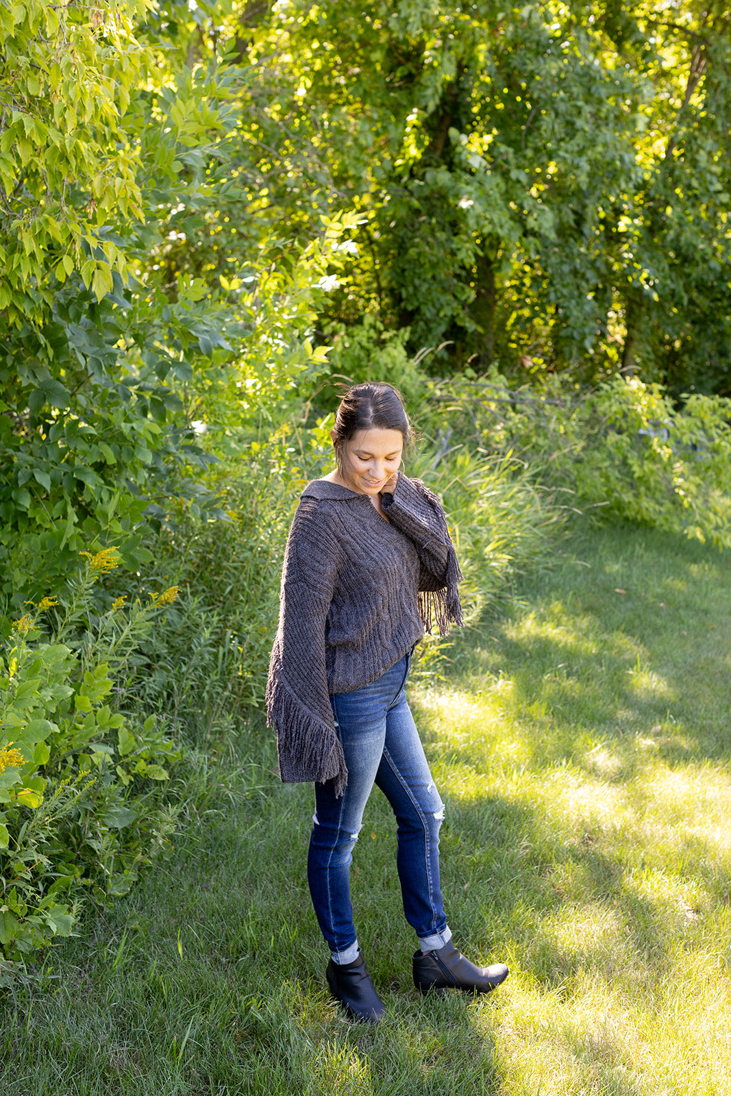 Boho Love Fringe Sweater -*1 LEFT*