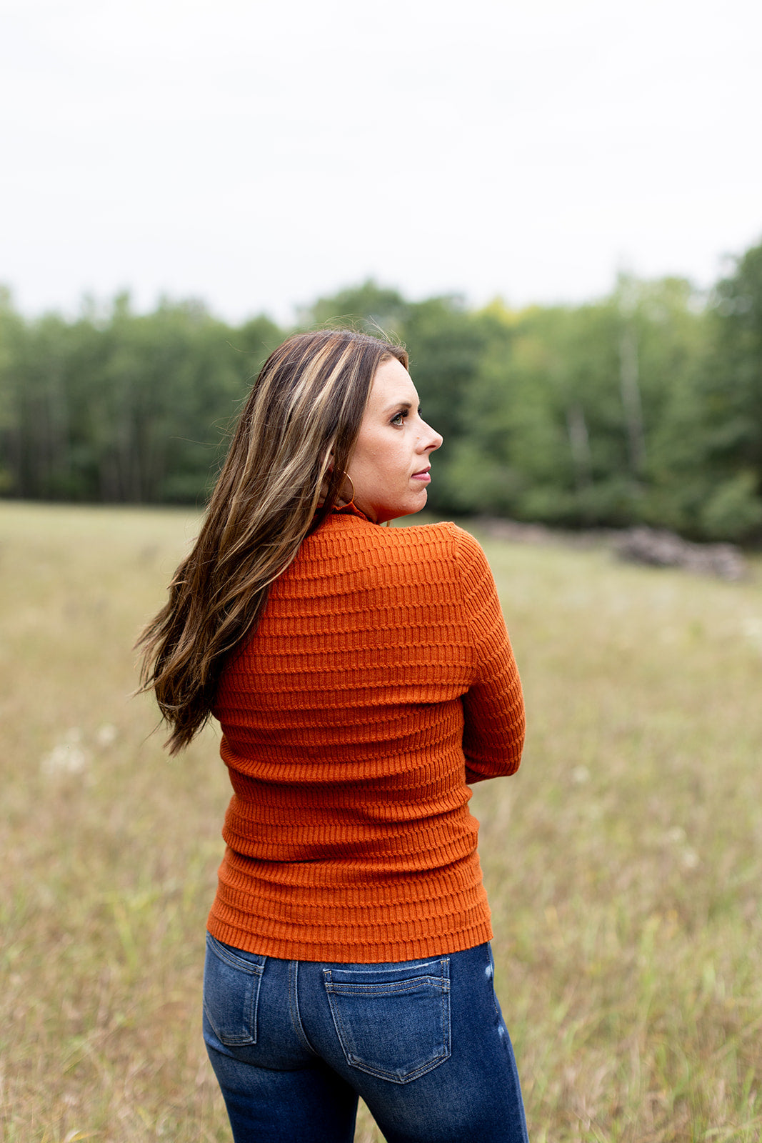 Pumpkin Latte Textured Sweater - *LOW STOCK*