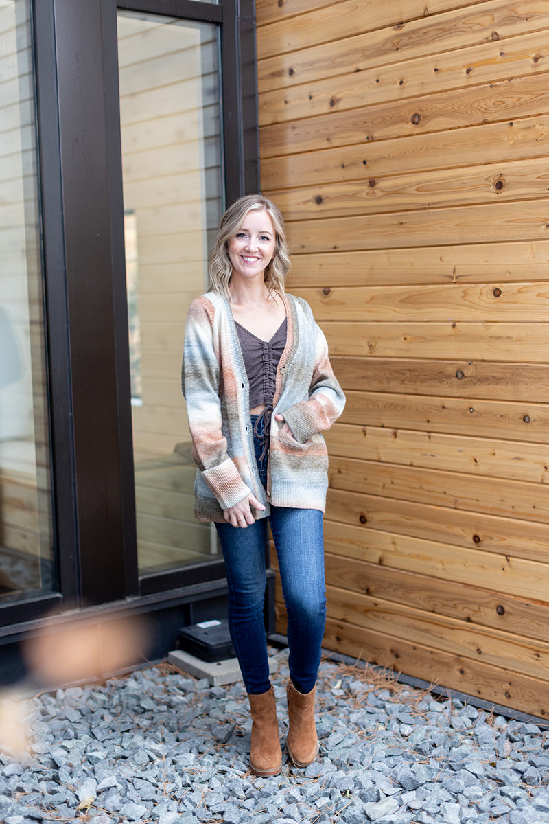 First In Line Ombre Sweater Cardigan