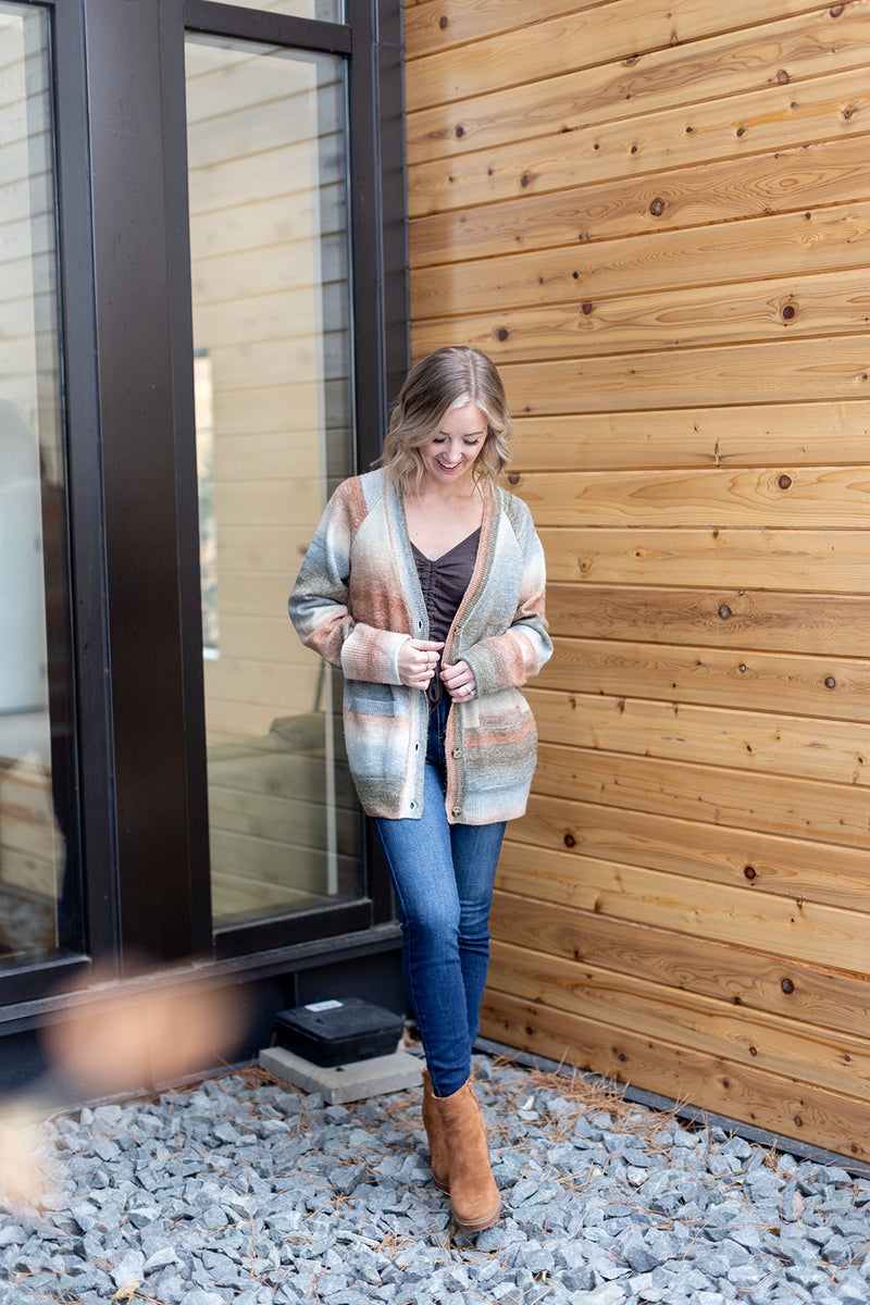 First In Line Ombre Sweater Cardigan