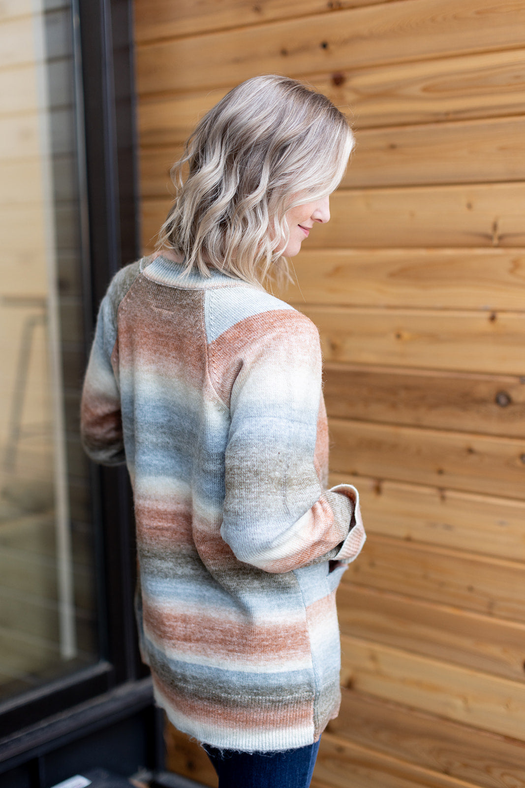 First In Line Ombre Sweater Cardigan