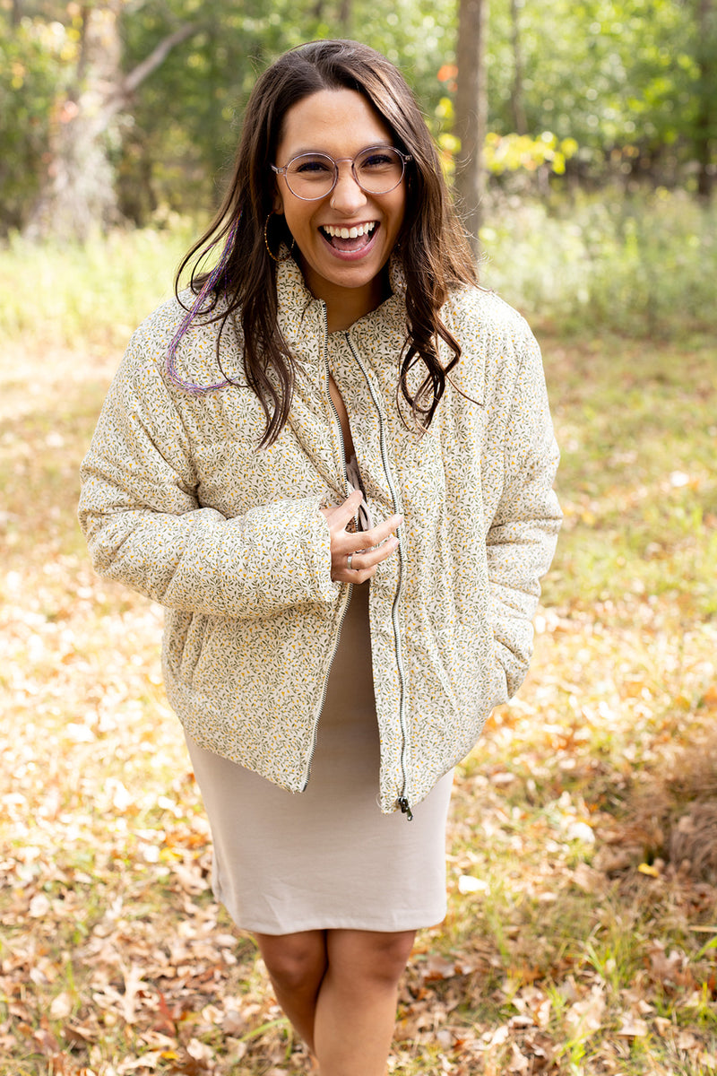 Chill Weekend Floral Puff Jacket