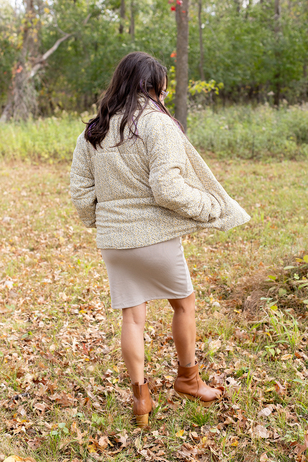 Chill Weekend Floral Puff Jacket