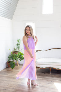 Kiss The Sky Pleated Maxi Dress