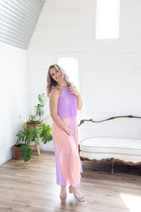 Kiss The Sky Pleated Maxi Dress