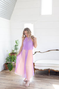 Kiss The Sky Pleated Maxi Dress