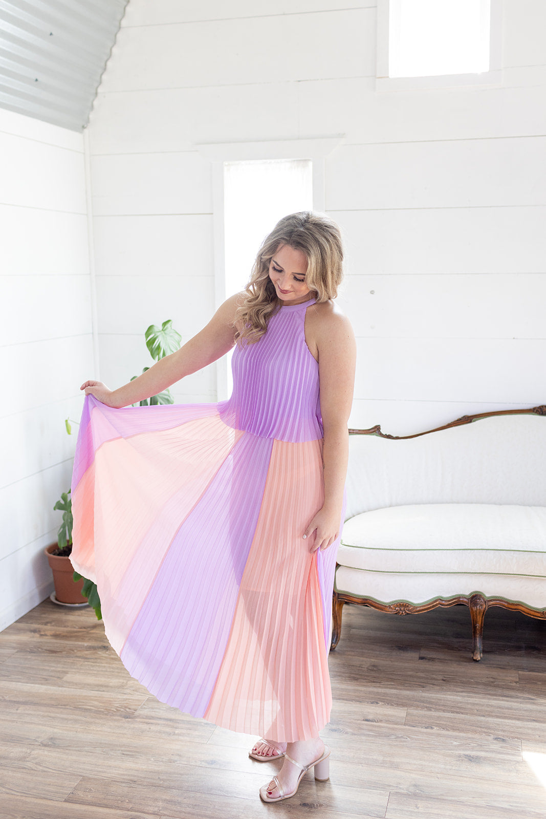 Kiss The Sky Pleated Maxi Dress