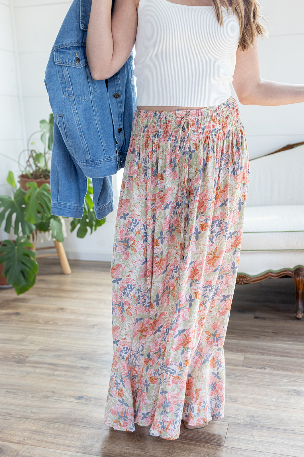 Play Date Floral Maxi Skirt