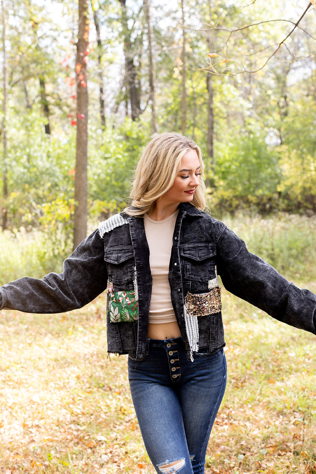 Lookin' For Love Patch Detail Cord Jacket - *LOW STOCK*