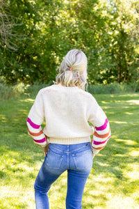 Sunset Glow Stripe Sweater Cardigan - *1 LEFT*