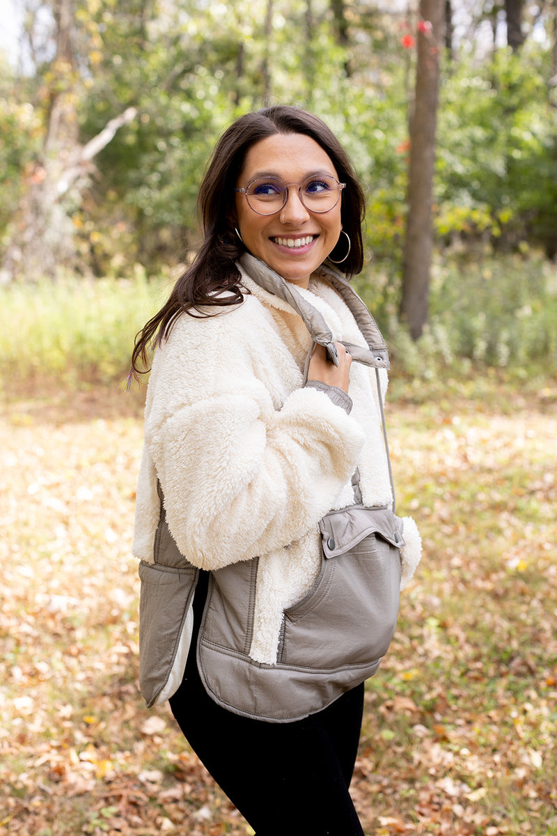 Forever Friends Cream Teddy Pullover Jacket