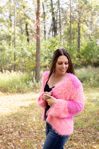 Check Please Fuzzy Color Block Sweater Cardigan