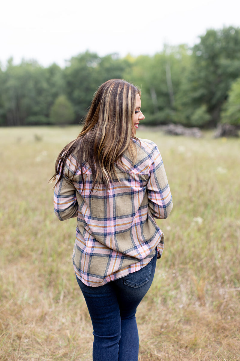 At The Bonfire Flannel Top - *1 LEFT*