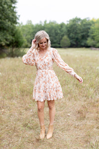 Autumn Blossom Floral Mini Dress - *LOW STOCK*