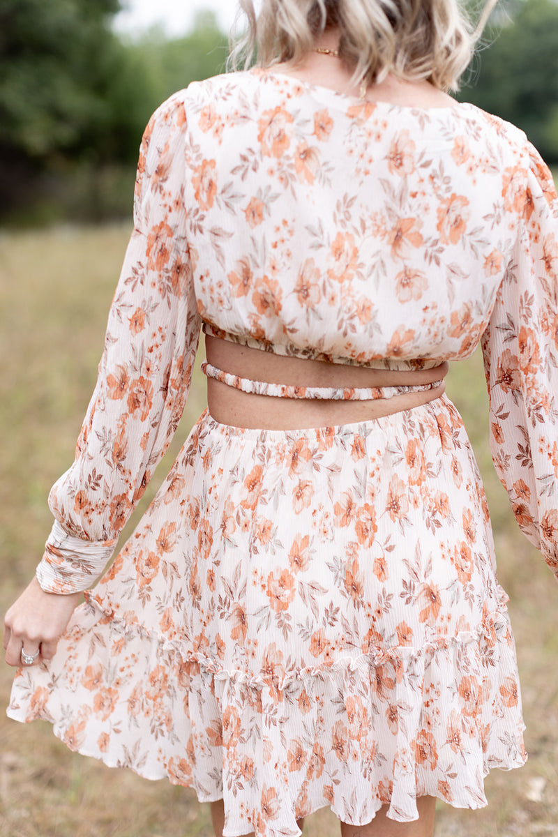 Autumn Blossom Floral Mini Dress - *LOW STOCK*