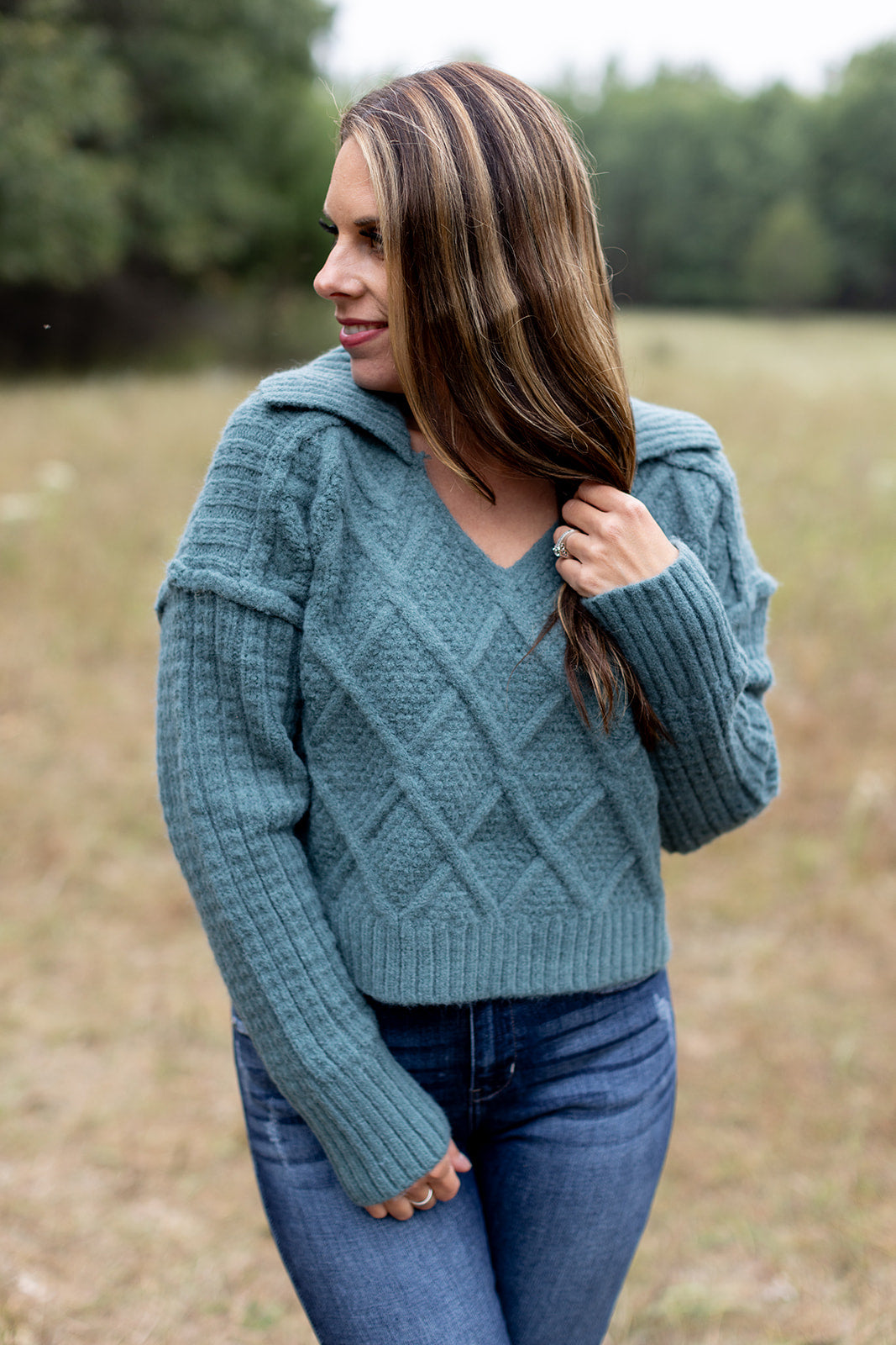 Between Us Cable Knit Sweater - *1 LEFT*