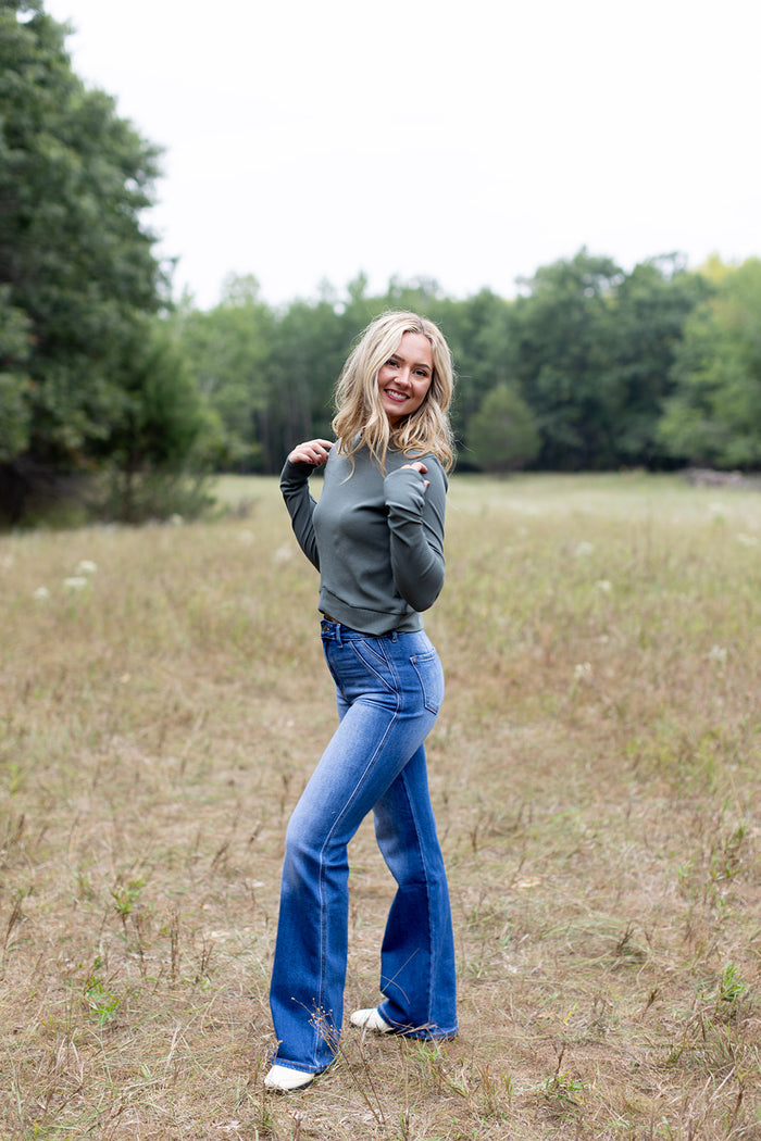 The Weekender Dusty Teal Top - *LOW STOCK*