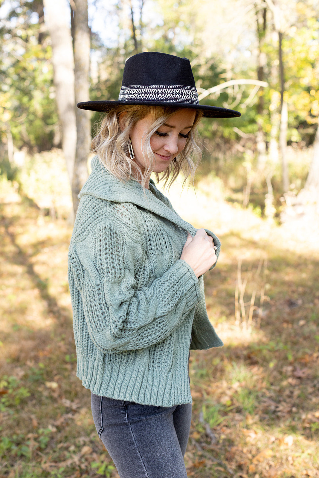 The Lucky One Cable Knit Sweater Cardigan - *LOW STOCK*