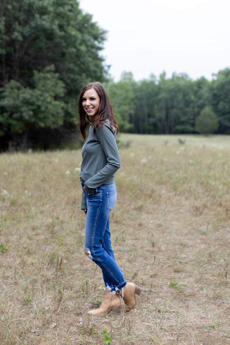 The Weekender Dusty Teal Top - *LOW STOCK*