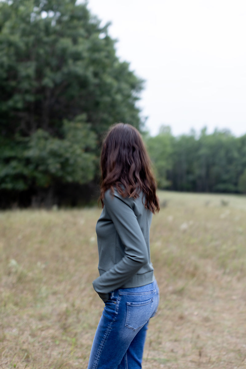 The Weekender Dusty Teal Top - *LOW STOCK*