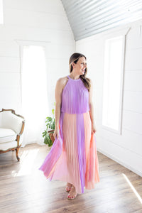 Kiss The Sky Pleated Maxi Dress