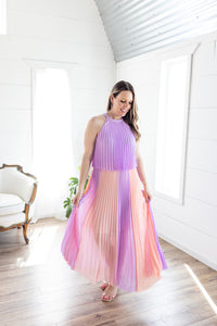 Kiss The Sky Pleated Maxi Dress