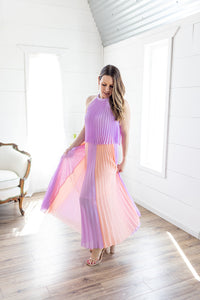 Kiss The Sky Pleated Maxi Dress