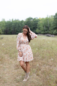 Autumn Blossom Floral Mini Dress - *LOW STOCK*