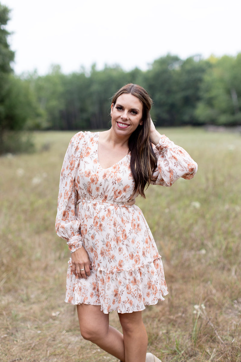 Autumn Blossom Floral Mini Dress - *LOW STOCK*