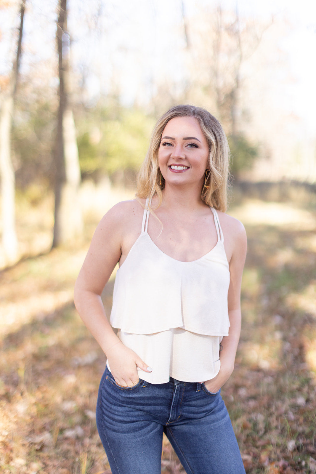 Showing Off Tiered Ruffle Tank - *1 LEFT*