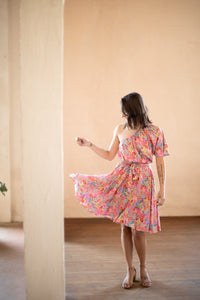 Endless Joy One Shoulder Floral Dress - *1 LEFT*