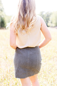 Get In Line Corduroy Mini Skirt - *1 LEFT*