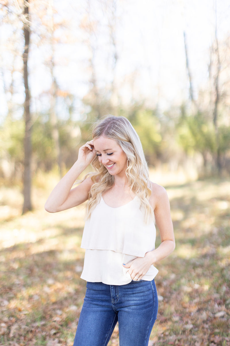 Showing Off Tiered Ruffle Tank - *1 LEFT*