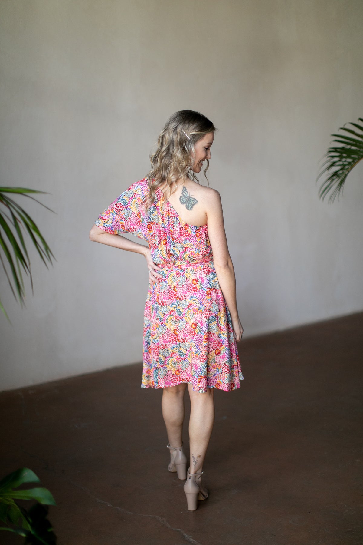 Endless Joy One Shoulder Floral Dress - *1 LEFT*