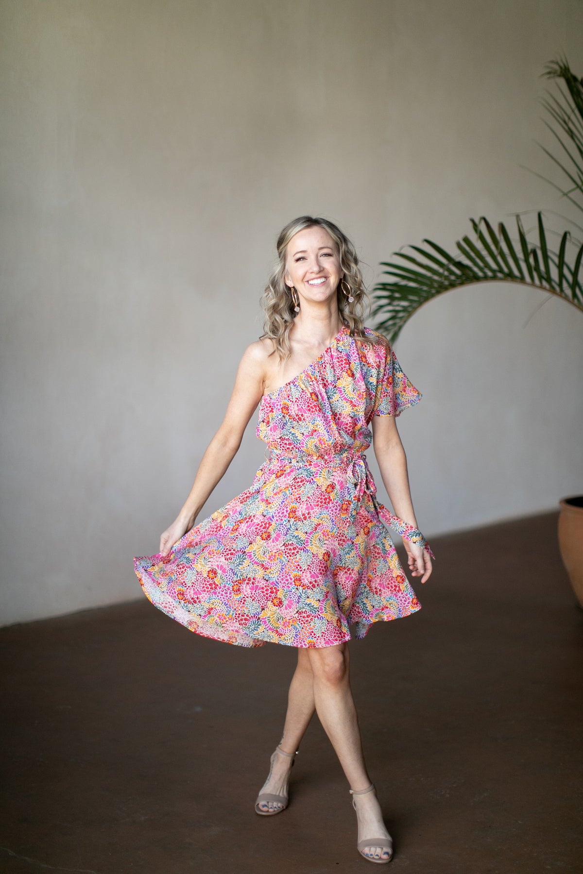 Endless Joy One Shoulder Floral Dress - *1 LEFT*