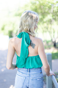 Adored By All Kelly Green Halter Bodysuit - *LOW STOCK*